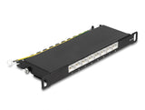 Delock 10″ Patchpanel 8 Port Cat.6A 0,5 HE schwarz