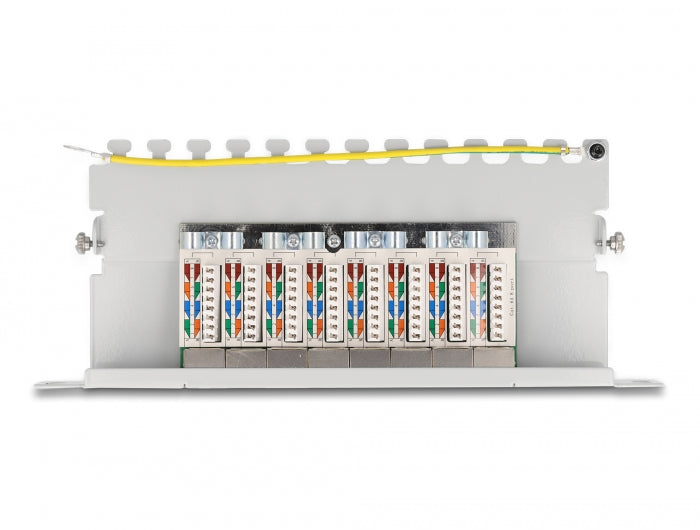 Delock 10″ Patchpanel 8 Port Cat.6A 0,5 HE grau