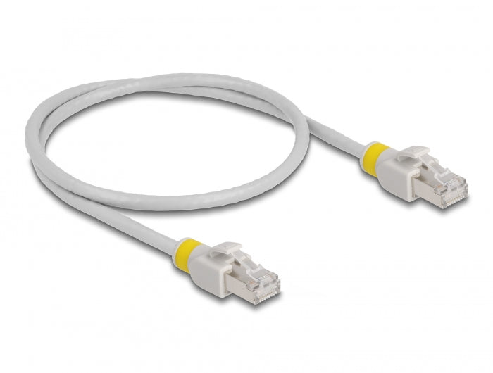 Delock Netzwerkkabel RJ45 Cat.6A S/FTP mit farbigen Clips 0,5 m