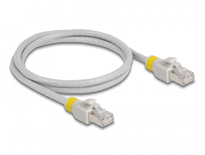 Delock Netzwerkkabel RJ45 Cat.6A S/FTP mit farbigen Clips 1 m