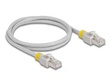 Delock Netzwerkkabel RJ45 Cat.6A S/FTP mit farbigen Clips 1 m
