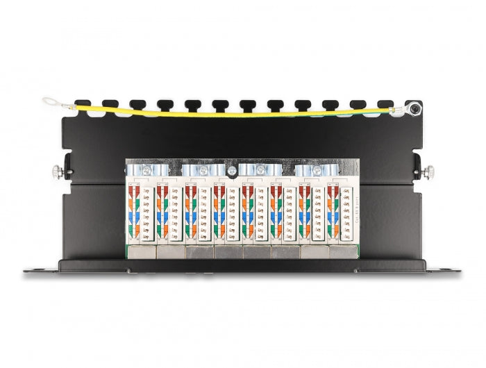 Delock 10″ Patchpanel 8 Port Cat.6A 1 HE schwarz