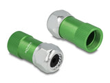 Delock Kabelverschraubung 6,4 mm mit Zugentlastung und Biegeschutz, staub- und wasserdichtes Gehäuse (IP67) aus Aluminium