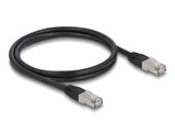 Delock RJ45 Netzwerkkabel Cat.6A S/FTP PE Outdoor 1 m schwarz