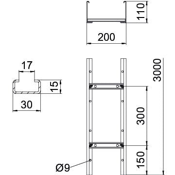 BETTERMANN Kabelleiter 110x200x3000mm SLCS-Serie SLCS 1120 3 FT Profil ungeloc