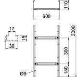 BETTERMANN Kabelleiter 110x600x3000mm SLCS-Serie SLCS 1160 3 FT Profil ungeloc