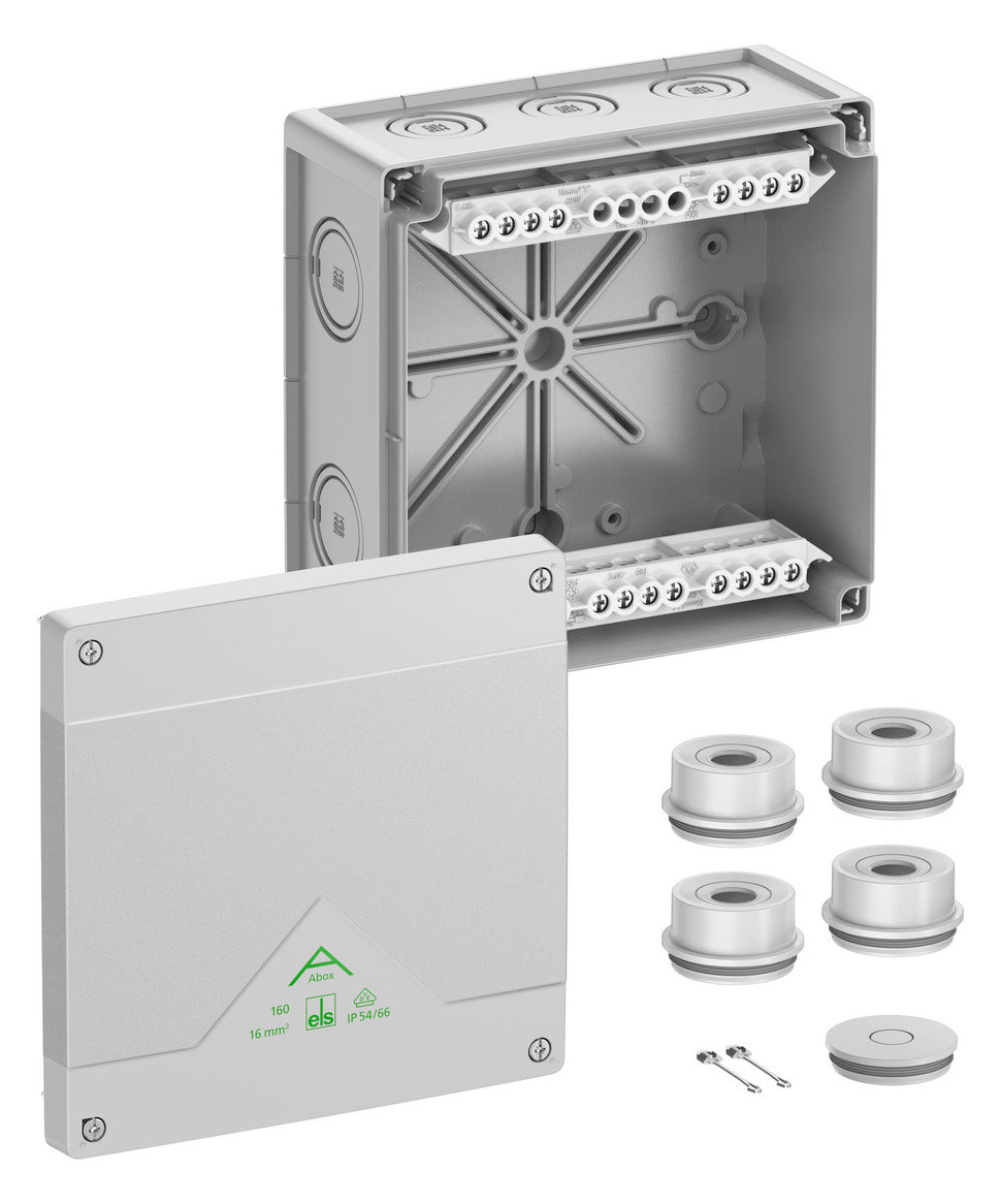 SPELSBERG Abzweigkasten 182x182mm Kst gr Abox 160-16² IP55 IK07 hfr