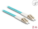 Delock LWL Kabel mit Metallarmierung LC Duplex zu LC Duplex Multimode OM3 2 m
