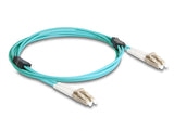 Delock LWL Kabel mit Metallarmierung LC Duplex zu LC Duplex Multimode OM3 2 m