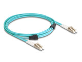 Delock LWL Kabel mit Metallarmierung LC Duplex zu LC Duplex Multimode OM3 3 m