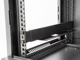 Delock 19″ Tragschiene längenverstellbar 368 - 600 mm für Netzwerkschrank 1 HE schwarz 2 Stück