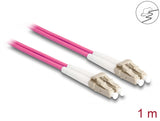 Delock LWL Kabel mit Metallarmierung LC Duplex zu LC Duplex Multimode OM4 1 m
