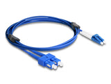 Delock LWL Kabel mit Metallarmierung LC Duplex zu SC Duplex Singlemode OS2 2 m