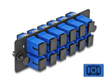 Delock LWL Adapter Panel SC Simplex UPC 12 Port blau