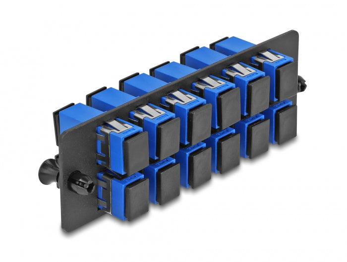 Delock LWL Adapter Panel SC Simplex UPC 12 Port blau