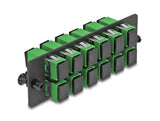 Delock LWL Adapter Panel SC Simplex APC 12 Port grün