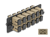 Delock LWL Adapter Panel SC Simplex OM1 / OM2 12 Port beige