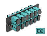 Delock LWL Adapter Panel SC Simplex OM4 12 Port aqua