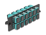 Delock LWL Adapter Panel SC Simplex OM4 12 Port aqua