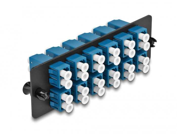 Delock LWL Adapter Panel LC Duplex UPC 12 Port blau