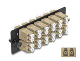 Delock LWL Adapter Panel LC Duplex OM1 / OM2 12 Port beige