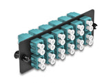 Delock LWL Adapter Panel LC Duplex OM4 12 Port aqua