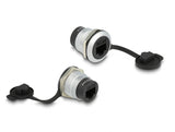 Delock RJ45 Cat.6A Einbaubuchse mit Staubschutzkappe