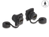 Delock D-Typ Modul HDMI-A Buchse zu HDMI-A Buchse mit Verschlusskappe IP67 staub- und wasserdicht