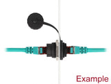 Delock RJ45 Cat.6A Einbaubuchse mit Staubschutzkappe