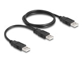 Delock USB 2.0 Kabel Typ-A zu 2 x Typ-A 70 cm