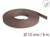 Delock Geflechtschlauch nagerfest dehnbar 5 m x 12 mm braun