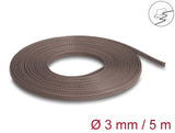 Delock Geflechtschlauch nagerfest dehnbar 5 m x 3 mm braun