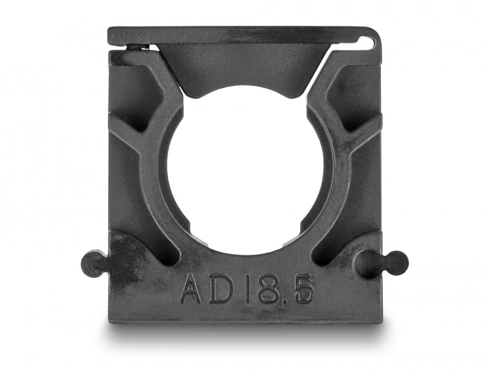 Delock Kabelschlauchhalter mit Verschlussclip 18,5 mm 8 Stück schwarz