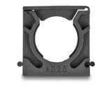 Delock Kabelschlauchhalter mit Verschlussclip 25 mm 4 Stück schwarz