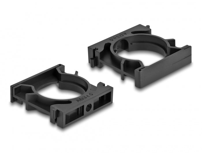 Delock Kabelschlauchhalter mit Verschlussclip 34,5 mm 4 Stück schwarz