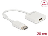 Delock Adapter DisplayPort 1.2 Stecker zu HDMI Buchse 4K Aktiv weiß