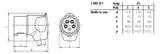 MENNEKES CEE-Winkelstecker 5p 32A IP44 3266 400V/rt 6h Schraubkl Kst