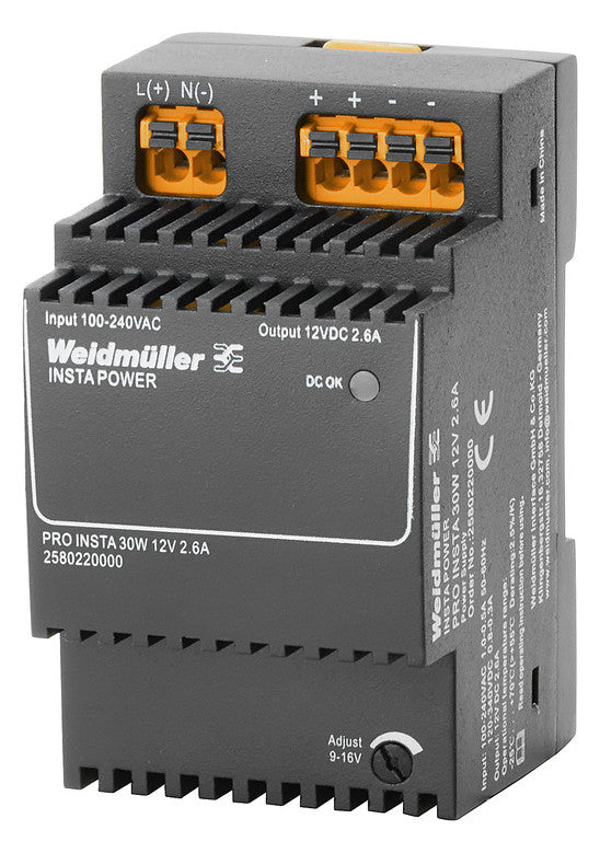 WEIDMÜLLER Gleichstromversorgung REG 30W PRO INSTA 30W 12V 2.6A 9-15V 85-264VAC
