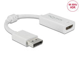 Delock DisplayPort 1.4 Adapter zu HDMI 4K 60 Hz mit HDR Funktion Aktiv weiß