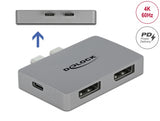 Delock Dual DisplayPort Adapter mit 4K 60 Hz und PD 3.0 für MacBook