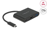 Delock USB Type-C™ Adapter zu HDMI 4K 30 Hz mit USB Typ-A und USB Type-C™ PD