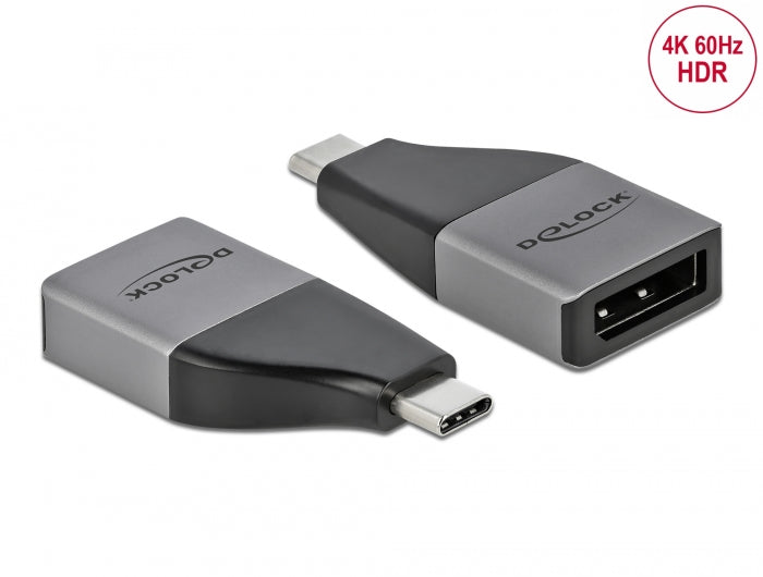 Delock USB Type-C™ Adapter zu DisplayPort (DP Alt Mode) 4K 60 Hz – kompaktes Design