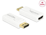Delock Adapter DisplayPort 1.2 Stecker > HDMI Buchse 4K Aktiv weiß