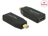 Delock Adapter mini DisplayPort 1.2 Stecker > HDMI Buchse 4K Passiv schwarz