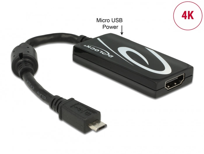 Delock MHL 3.0 Adapter > High Speed HDMI mit 4K Ultra-HD Auflösung und RCP Premium