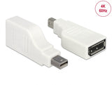 Delock Adapter mini DisplayPort 1.2 Stecker > DisplayPort Buchse 4K 90° gedreht weiß