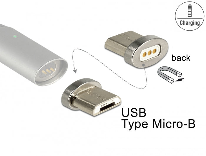 Delock Magnetischer Adapter USB Typ Micro-B Stecker