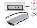 Delock USB Type-C™ Dockingstation mit M.2 Slot - 4K HDMI / USB / LAN / PD 3.0