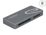 Delock USB Type-C™ Card Reader für CFast und SD Speicherkarten + USB Hub mit Typ-A und USB Type-C™ Port