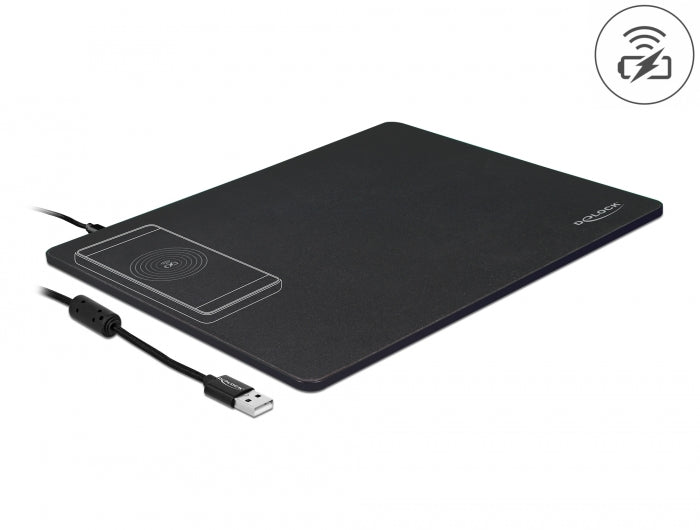 Delock USB Mauspad mit kabelloser Ladefunktion